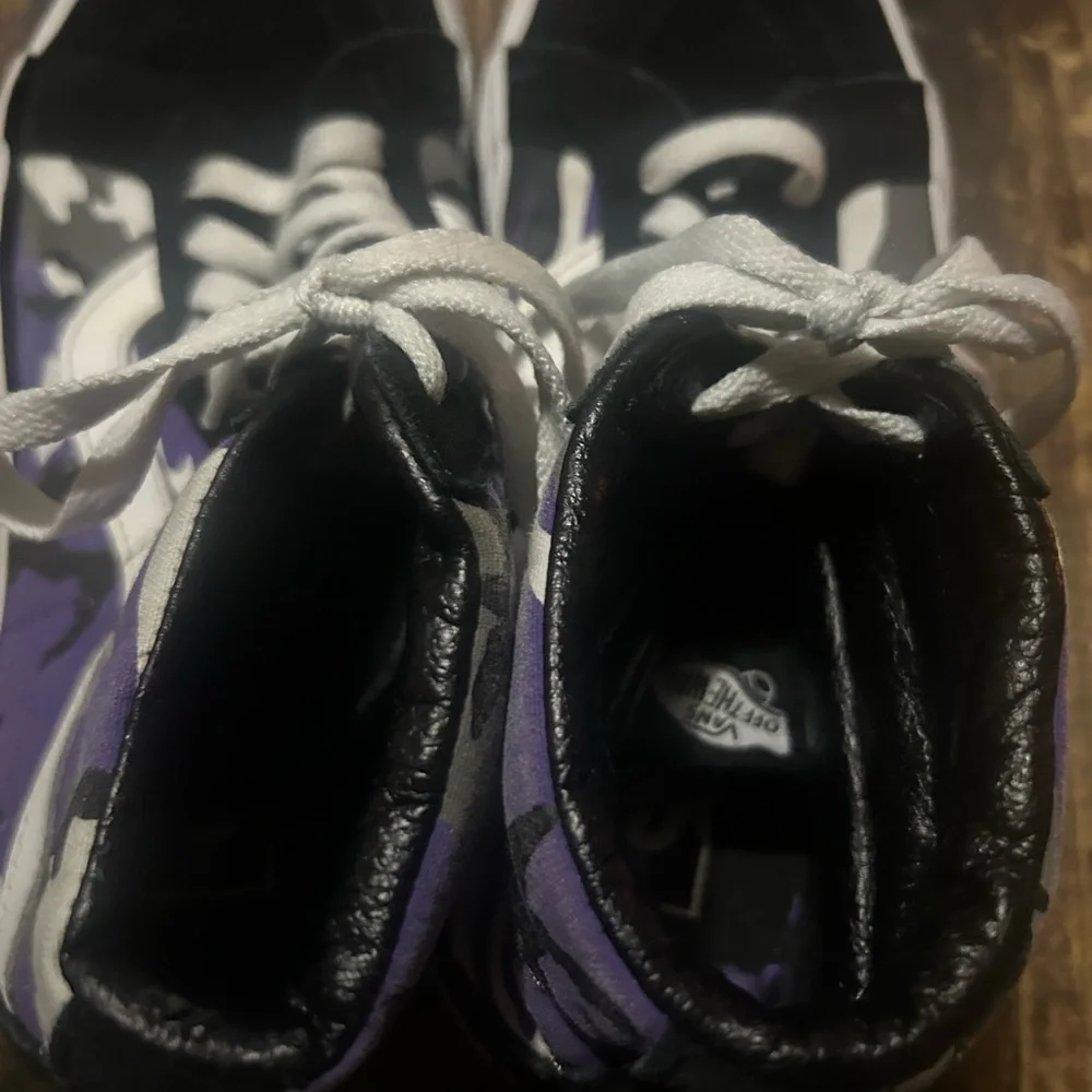 Girl Boy Vans SK8 Hi Top Sneakers Camo Purple Camo Women‎ size 8.0 Men 6.5 - Picture 8 of 9
